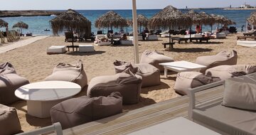 Hotel Dome Beach , pláž, Ayia Napa, Cyprus, bar pri pláži - letecký zájazd s CK Turancar
