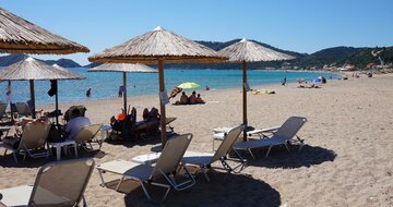 Hotel Alkyon - pláž - letecký zájazd CK Turancar - Korfu, Agios Georgios