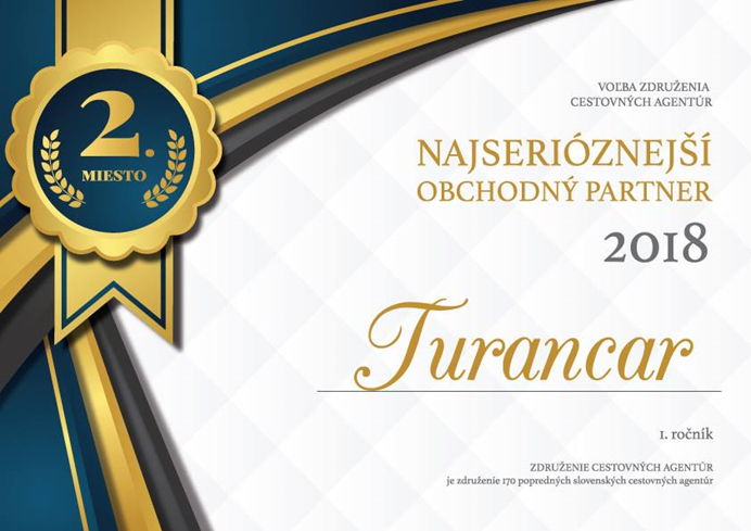 Turancar ocenenie, najserióznejší partner 2018