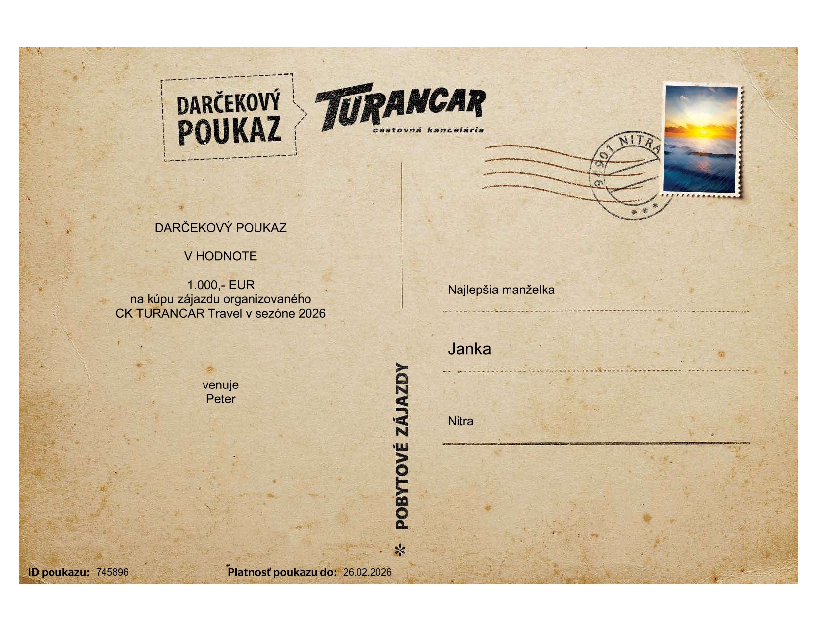 Darcekovy poukaz Pobytove zajazdy