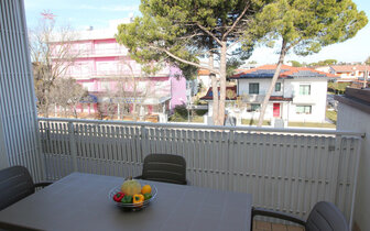Apartmány Elios - balkón  - autobusová doprava CK Turancar - Taliansko, Bibione