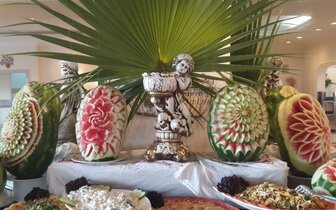 Hotel Club Turtas Beach - bufetové stoly - letecký zájazd CK Turancar - Turecko Konakli