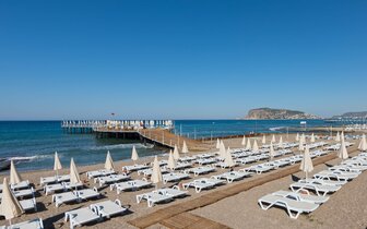 Asia Beach - pláž - letecký zájazd CK Turancar - Turecko, Alanya Asia Beach - pláž - letecký zájazd CK Turancar - Turecko, Alanya