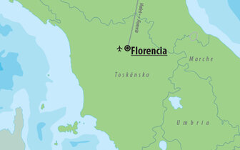 CK Turancar, Letecký poznávací zájazd, Taliansko, Florencia - kolíska renecancie, mapa CK Turancar, Letecký poznávací zájazd, Taliansko, Florencia - kolíska renecancie, mapa