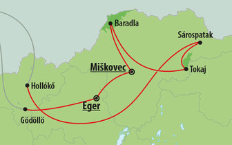 CK Turancar, autobusový poznávací zájazd, Maďarsko - pôvaby krajiny a Tokaj, mapa CK Turancar, autobusový poznávací zájazd, Maďarsko - pôvaby krajiny a Tokaj, mapa