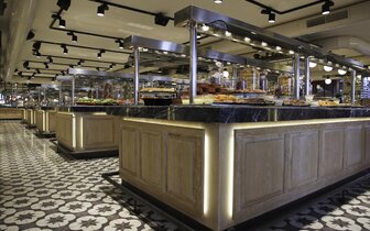 Hotel Elegance International - reštaurácia, bufetové stoly - letecký zájazd CK Turancar - Marmaris, Turecko