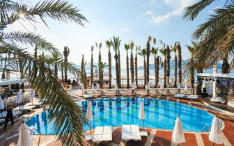 Hotel Elegance International - plážový bazén - letecký zájazd CK Turancar - Marmaris, Turecko