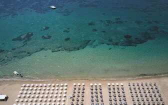 hotel Sandy Beach Rezort, pláž, CK Turancar, Grécko, Korfu, Agios Georgios juh