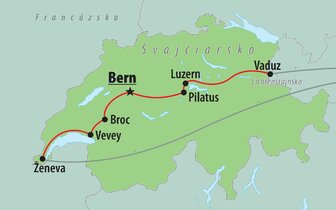 CK Turancar, autobusový poznávací zájazd, Švajčiarsko, mapa CK Turancar, autobusový poznávací zájazd, Švajčiarsko, mapa