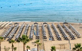 Hotel Aquila Porto Rethymno-pláž-letecký zájazd CK Turancar-Kréta-Anissaras