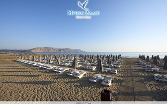 Hotel Mythos Palace Resort - pláž - letecký zájazd CK Turancar - Kréta, Georgioupolis Kournas