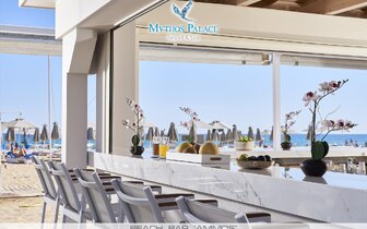 Hotel Mythos Palace Resort - bar na pláži - letecký zájazd CK Turancar - Kréta, Georgioupolis Kournas