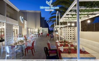 Hotel Mythos Palace Resort - reštaurácia - letecký zájazd CK Turancar - Kréta, Georgioupolis Kournas