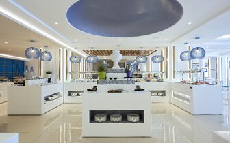 Hotel Mythos Palace Resort - reštaurácia - letecký zájazd CK Turancar - Kréta, Georgioupolis Kournas