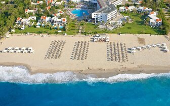 Hotel Aquila Porto Rethymno-hotelová pláž-letecký zájazd CK Turancar-Kréta-Anissaras