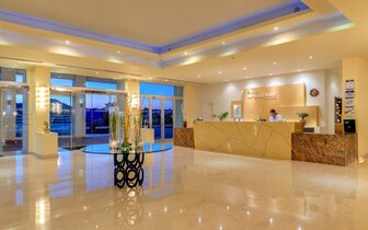 Hotel  Apollo Blue - recepcia - letecký zájazd CK Turancar - Faliraki, Rodos Hotel  Apollo Blue - recepcia - letecký zájazd CK Turancar - Faliraki, Rodos