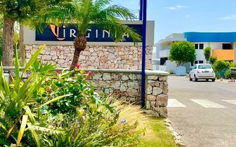 Hotel Virginia - hlavný vchod - letecký zájazd CK Turancar - Rodos, Kallithea Hotel Virginia - hlavný vchod - letecký zájazd CK Turancar - Rodos, Kallithea