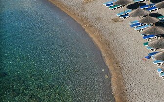 Hotel Eden Roc Resort - hotelová pláž - letecký zájazd CK Turancar - Rodos, Kallithea