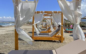 Hotel Mare Blue and suites - pláž - letecký zájazd CK Turancar - Kréta, Georgioupolis Kournas