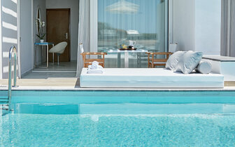 Hotel Amira Luxory Resort - izba so súkromným bazénom - letecký zájazd CK Turancar - Kréta, Adelianos Kampos