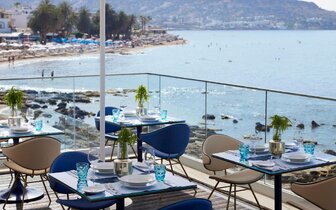 Hotel I resort - terasa reštaurácie - letecký zájazd CK Turancar - Kréta, Stalida