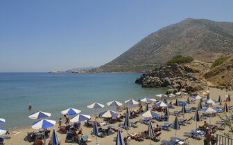 Hotel Manos Palace - pláž - letecký zájazd CK Turancar - Kréta, Bali