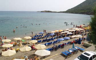 Hotel Manos Palace - pláž - letecký zájazd CK Turancar - Kréta, Bali
