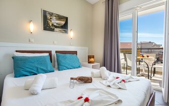 Aparthotel Aldebaran - dvojlôžkové štúdio s prístelkou -  autobusový zájazd CK Turancar - Grécko, Thasos, Limenaria Aparthotel Aldebaran - dvojlôžkové štúdio s prístelkou -  autobusový zájazd CK Turancar - Grécko, Thasos, Limenaria
