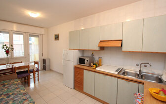 dom EDEN v BIBIONE, obývacia miestnosť v bilocale typ B1, dovolenka s CK TURANCAR