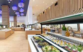 Hotel Arina Beach - bufetové stoly -letecký zájazd CK Turancar-Kréta, Agia Marina