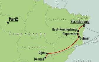 CK Turancar, autobusový poznávací zájazd, Čarovné Alsasko, mapa CK Turancar, autobusový poznávací zájazd, Čarovné Alsasko, mapa