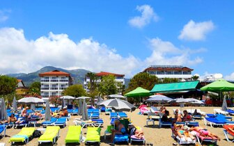 Eftalia Downtown - pláž - letecký zájazd CK Turancar - Turecko, Alanya