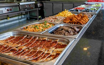 Palmeras Beach Hotel - bufetové stoly - letecký zájazd CK Turancar - Turecko, Konakli