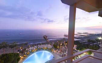 Anitas Beach - výhľad z izby - letecký zájazd CK Turancar - Turecko, Konakli