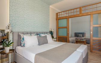 Hotel Lindos Imperial Resort and Spa - rodinná izba s výhľadom na more - letecký zájazd CK Turancar - Kiotari, Rodos