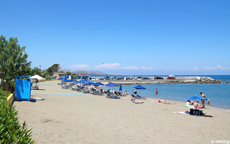 Hotel Nikos - pláž - letecký zájazd CK Turancar - Faliraki, Rodos