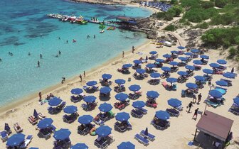 Dome Beach – pláž – letecký zájazd CK Turancar – Cyprus, Aya Napa