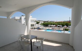 Hotel Orion - výhľad z izby - letecký zájazd CK Turancar (Rodos, Faliraki)