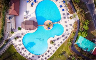 Hotel Kresten Palace - letecký záber na bazén - letecký zájazd CK Turancar - Faliraki, Rodos