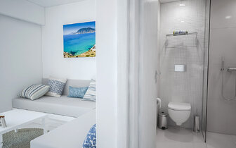 Apollon Windmill Boutique Hotel - kúpelňa - letecky zájazd CK Turancar - Lambi, Kos