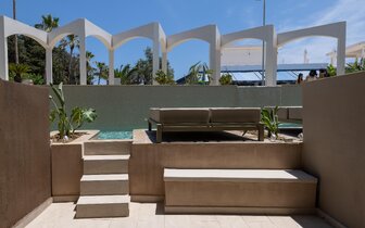 Hotel Kolymbia Bay Art - terasa - letecký zájazd CK Turancar - Kolymbia, Rodos