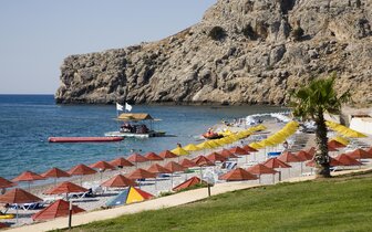 Hotel Kolymbia Bay Art - pláž - letecký zájazd CK Turancar - Kolymbia, Rodos