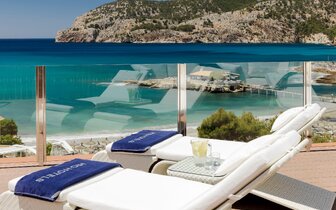 Blue Mar Boutique - výhľad na more z terasy - letecký zájazd CK Turancar - Malorka, Camp de Mar
