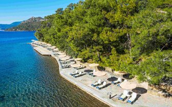 Marmaris Bay Resort - pláž - letecký zájazd CK Turancar - Turecko, Marmaris