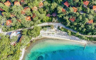 Marmaris Bay Resort - pláž - letecký zájazd CK Turancar - Turecko, Marmaris