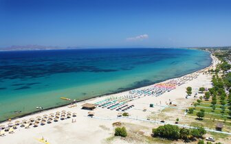 Hotel Tigaki - pláž - letecky zájazd CK Turancar - Tigaki, Kos