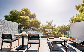 Hotel White Rock of Kos - terasa - letecky zájazd CK Turancar - Kefalos, Kos