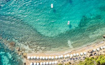 Hotel White Rock of Kos - pohľad na pláž a more - letecky zájazd CK Turancar - Kefalos, Kos