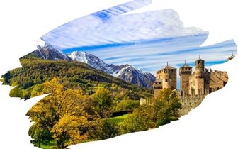Autobusový poznávací zájazd CK Turancar, Údolie Aosta - Mont Blanc a Turín, hrad Fenis Autobusový poznávací zájazd CK Turancar, Údolie Aosta - Mont Blanc a Turín, hrad Fenis