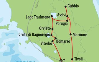 CK Turancar, letecký poznávací zájazd, Tajomstvá Umbrie a Lazia CK Turancar, letecký poznávací zájazd, Tajomstvá Umbrie a Lazia
